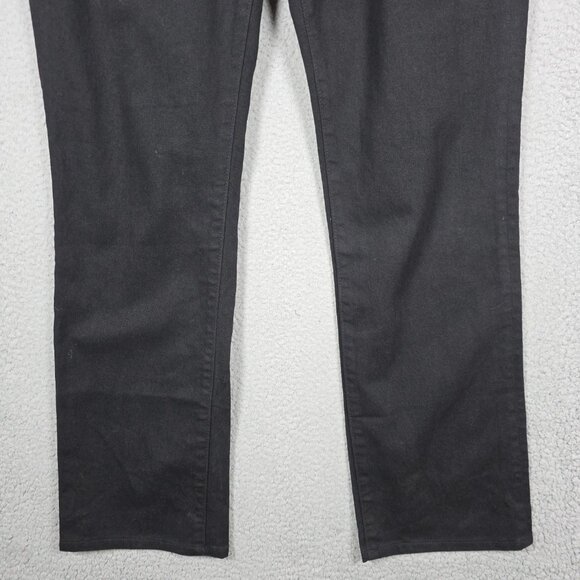 7 For all Mankind Jeans Men Size 33x31 Black Dark Wash Stander Straight Fit - Picture 3 of 12